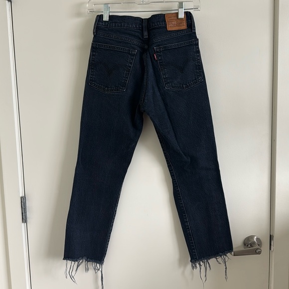 Levi’s - Wedgie, Distressed Black Jeans, 24 - Picture 2 of 7